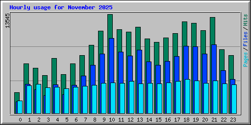 Hourly usage for November 2025